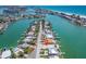 An aerial view showing the property location in a waterfront community at 10126 Tarpon Dr, Treasure Island, FL 33706