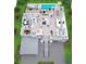 Floor plan view of home with pool, garage, and deck at 10126 Tarpon Dr, Treasure Island, FL 33706