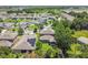 Beautiful community aerial view showcasing well-maintained homes, green spaces, and a serene neighborhood setting at 10512 Scenic Hollow Dr, Riverview, FL 33578