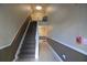 Well-lit carpeted staircase leads to the upper levels of the building at 13758 Orange Sunset Dr # 202, Tampa, FL 33618