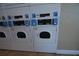 Close-up of community laundry machines with digital displays and app integration for easy use at 13758 Orange Sunset Dr # 202, Tampa, FL 33618