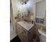 Modern bathroom featuring a stylish vanity, contemporary fixtures, and neutral decor at 1408 Millstream Ln # 206, Dunedin, FL 34698