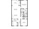 Detailed floorplan showing layout of kitchen, living room, bedrooms, and bathrooms with dimensions at 1535 Nursery Rd # 110, Clearwater, FL 33756