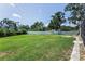 Huge backyard with lush green grass and a privacy fence, offering ample space for outdoor activities and relaxation at 1899 Oak Park S Dr, Clearwater, FL 33764
