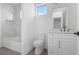 Stylish bathroom showcases modern fixtures, a tub, and a vanity at 2328 W La Salle St, Tampa, FL 33607
