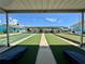 Outdoor shuffleboard courts offer a recreational opportunity at this community, plus some seating and tables nearby at 3301 Alt 19 # 819, Palm Harbor, FL 34683