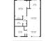Floor plan with measurements for living room, dining area, bedrooms, utility, bath, and kitchen at 4500 E Bay Dr # 106, Clearwater, FL 33764