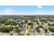 Aerial view showcasing the home's location, surrounding neighborhood, and road access at 10452 Elgin Blvd, Spring Hill, FL 34608