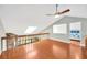 Upstairs bonus space with a skylight, and a partial view of the bedroom at 1111 N Bayshore Blvd # E10, Clearwater, FL 33759