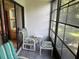 Screened-in patio with comfortable seating, perfect for relaxing and enjoying the outdoors at 1258 Pine Ridge W Cir # F1, Tarpon Springs, FL 34688
