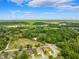 Picturesque aerial shot of property with lush greenery and clear blue skies in the backdrop at 13523 Meadow Golf Ave, Hudson, FL 34669