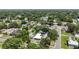 Overhead shot of residential area featuring cozy homes surrounded by lush trees and streets at 1416 55Th N Ave, St Petersburg, FL 33703