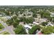 Aerial shot of neighborhood with mature trees, showcasing various house styles and community layout at 1416 55Th N Ave, St Petersburg, FL 33703