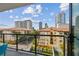 Balcony featuring city views and comfortable outdoor seating for relaxation and enjoyment at 199 Dali Blvd # 607, St Petersburg, FL 33701