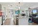 Modern kitchen boasts a large island, stainless appliances, and an open concept design at 199 Dali Blvd # 607, St Petersburg, FL 33701