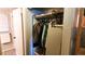 Well-organized closet and storage space near bathroom at 230 N Bayshore Blvd # 103, Clearwater, FL 33759