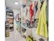 Organized walk-in closet with shelves and clothing racks for ample storage at 2419 Wishing Well Way, Tampa, FL 33619
