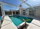 Refreshing pool in a screened-in lanai, creating a private outdoor oasis at 2635 Jarvis Cir, Palm Harbor, FL 34683