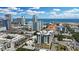 Scenic aerial view of a coastal city featuring high-rise buildings, waterways, and a vibrant skyline at 400 4Th S Ave # 301, St Petersburg, FL 33701