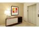 Elegant lobby with modern art, stylish console table, and convenient elevator access at 400 4Th S Ave # 301, St Petersburg, FL 33701