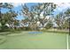 Community outdoor basketball court surrounded by mature oak trees and well-maintained greenery at 4020 Cottage Hill Ave, Parrish, FL 34219