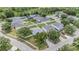 Neighborhood aerial showcasing manicured lawns, privacy fences, and mature trees offering a serene residential setting at 5334 Tummel Ct, Wesley Chapel, FL 33545