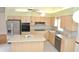 Well-equipped kitchen with stainless steel appliances and island at 5530 Salem Square N Dr, Palm Harbor, FL 34685