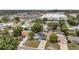 An aerial shot showcasing the home and the adjacent commercial area at 6497 43Rd N Ave, Kenneth City, FL 33709