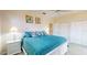 Comfortable bedroom featuring a ceiling fan, serene artwork, and bright natural light from windows at 9800 Sago Point Dr, Seminole, FL 33777