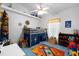 bedroom with a bunk bed and toy storage at 10228 Yellow Pine Way, Hudson, FL 34667