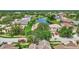 Community aerial view highlighting the home's location and proximity to neighborhood amenities at 10734 Banfield Dr, Riverview, FL 33579