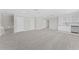 Large bonus room boasts carpet flooring, a wet bar, recessed lighting, and neutral paint at 11603 Heron Watch Pl, Riverview, FL 33569