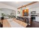 Open kitchen and dining room featuring an island with bar seating and stainless steel appliances at 1419 30Th N Ave, St Petersburg, FL 33704