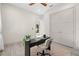 Bright office space with a neutral color palette, desk, and views of the backyard at 1625 55Th S St, Gulfport, FL 33707