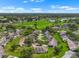 Expansive aerial view of a residential community, showcasing its lush greenery, manicured lawns, and tranquil lakes, creating a vibrant neighborhood at 2006 Hadrian Ct, Sun City Center, FL 33573