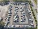 Aerial view of a well-organized RV and boat storage area, featuring designated parking spaces at 2006 Hadrian Ct, Sun City Center, FL 33573