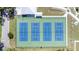 Overhead shot of community tennis courts for the enjoyment of the residence at 2221 Norwegian Dr # 15, Clearwater, FL 33763
