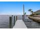 Beautiful dock with boat lift, offering waterfront living and endless water activities at 2279 Mermaid Ne Pt, St Petersburg, FL 33703