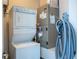 Functional utility room with a washer, dryer, and HVAC system at 2279 Mermaid Ne Pt, St Petersburg, FL 33703
