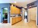 Well-maintained kitchen area with countertops, cabinets, and access to other rooms at 4315 Whittner Dr, Land O Lakes, FL 34639