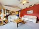 Spacious living room with high ceilings and an open layout at 4315 Whittner Dr, Land O Lakes, FL 34639