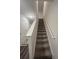 Carpeted staircase with white banisters leading to the upper level of the home at 4743 Deer Track St, Tampa, FL 33610