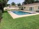 Backyard with a refreshing pool, seating area, and lush landscaping perfect for relaxing at 6474 29Th N Ave, St Petersburg, FL 33710