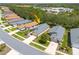 Aerial view of a well-maintained neighborhood with lush greenery and single-Gathering homes at 11078 Heathrow Ave, Spring Hill, FL 34609