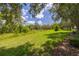 Expansive backyard with lush greenery, mature trees, and natural landscaping, perfect for outdoor enjoyment at 11078 Heathrow Ave, Spring Hill, FL 34609