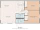 Detailed floor plan showcasing layout with living, dining, kitchen, bedrooms, and bathroom at 18610 Gulf Blvd # 208, Indian Shores, FL 33785
