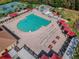 Relaxing community pool area with ample seating and cabanas for residents to enjoy at 19409 Weymouth Dr, Land O Lakes, FL 34638