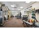 Well-equipped fitness center featuring weight machines, free weights, and ample space for a complete workout routine at 19409 Weymouth Dr, Land O Lakes, FL 34638
