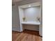 A cozy office nook features a built-in desk and stylish decor accents at 3536 Countrybrook Ln # 13, Palm Harbor, FL 34684