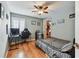 Bedroom featuring a bed, desk, and closet, perfect for a home office at 3673 Fremantle Dr, Palm Harbor, FL 34684